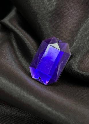 20 шт - стразы акриловые пришивные 18х25 мм, синий электрик