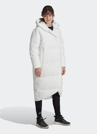 Теплая зимняя влагостойкая парка куртка adidas big baffle down coat white