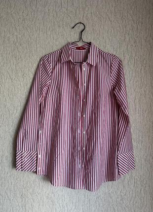 Новая рубашка в красно белую полоску