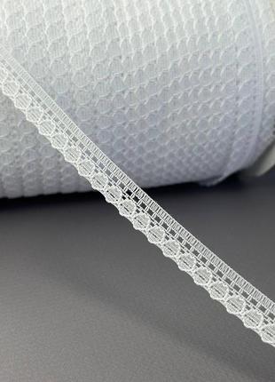 Кружево гипюровое узкое 12 мм - белый