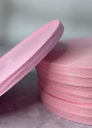 Розовая киперная лента 1 см (киперная тесьма 10мм)