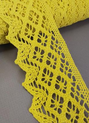 Мереживо лляне 5,5см - жовтий (м6368)
