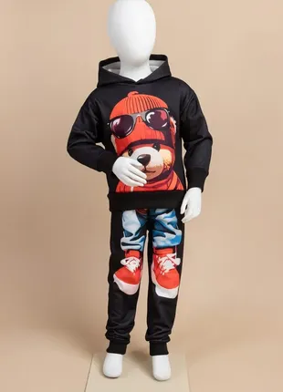 Спортивний костюм для хлопчиків 3007 сірий графітовий