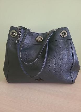 Кожаная сумка coach