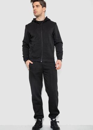 Спорт костюм мужской на флисе, цвет черный, 244r3718