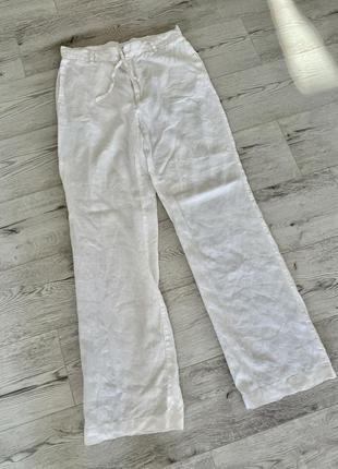 Брюки льняные брюки zara лён палаццо3 фото