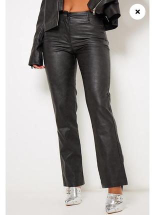 Черные графитовые кожаные штаны plt