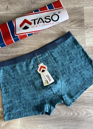 Чоловічі боксери taso   3xl бірюзові    бамбук+бавовна