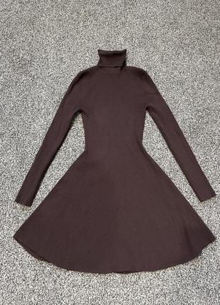 Сукня zara шоколадного, коричневого кольору
