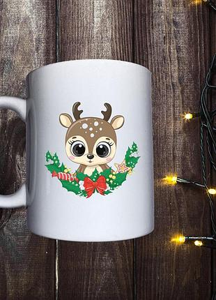 Чашка с новогодним принтом