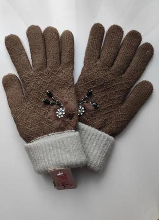 Перчатки теплые женские