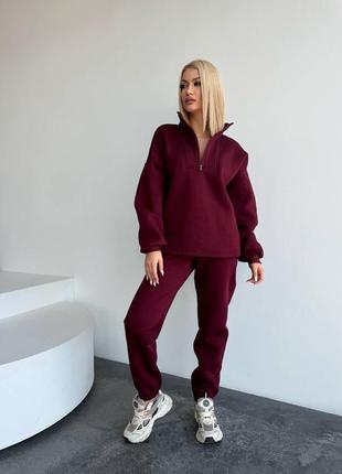 Женский костюм на флисе кофта + штаны