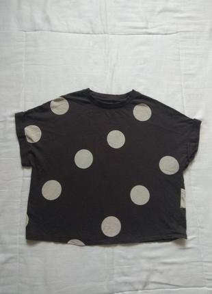 Футболка на девочку оверсайз в горох next 12 лет
