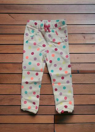 Штаны леггинсы спортивные для девочки на флисе