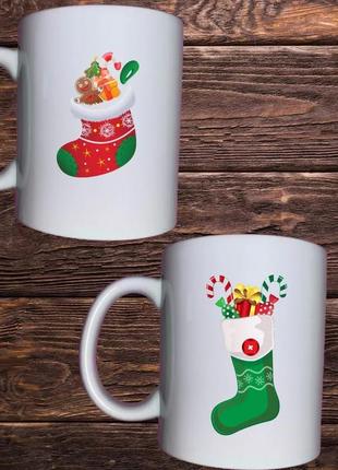 Чашка с новогодним принтом
