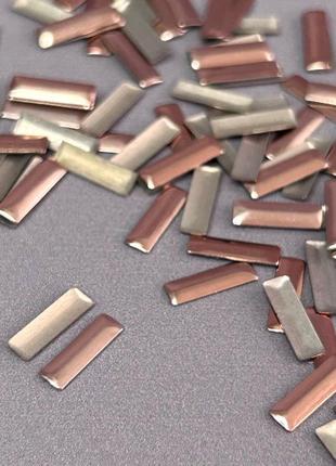 10г - металострази термоклейові, прямокутник 3х10 мм - рожевий