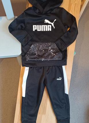 Фирменный костюм puma на легком флисе
