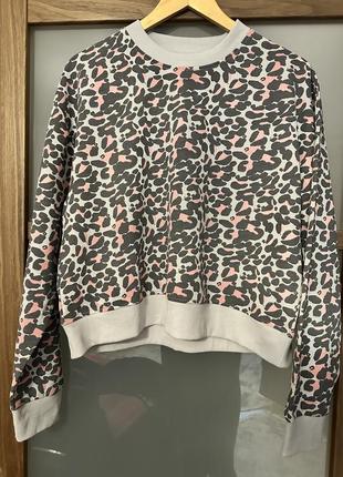 Женская леопардовая толстовка, размер l, xl