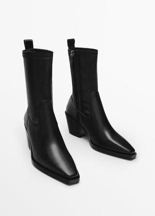 Шкіряні черевики челсі massimo dutti