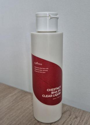 Очищувальний тонер isntree chestnut bha 2% clear liquid