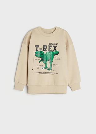 Очень классный свитшот, утепленный,с динозавром