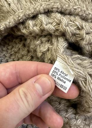 Женский вязанный свитер wool баллонный крупная вязка на работу5 фото