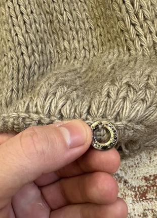 Женский вязанный свитер wool баллонный крупная вязка на работу6 фото