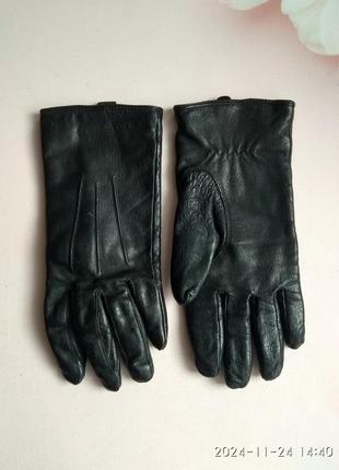 Шкіряні жіночі перчатки розмір m