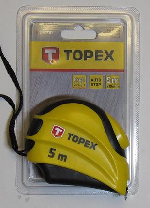 Рулетка измерительная topex 5м 27c385 5