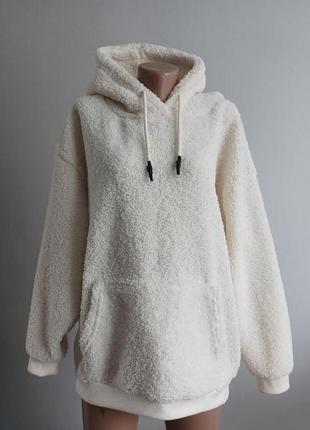 Тепле якісне худі-шерпа оверсайз унісекс