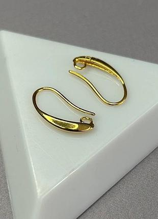 1 пара - швензи для сережок гіпоалергенний сплав крапля 20 мм - золото