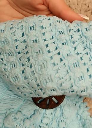 Летний костюм пляжный топ шорты вязаный