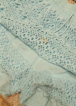 Летний костюм пляжный топ шорты вязаный