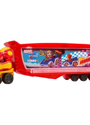 Грузовик - транспортер hot wheels racerverse marvel hulkbuster hauler железный человек тони старк😍 машина машинка трек хот вилс