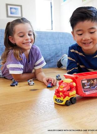 Грузовик - транспортер hot wheels racerverse marvel hulkbuster hauler железный человек тони старк😍 машина машинка трек хот вилс 2
