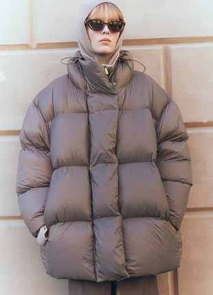 Пуховик оверсайз h&m premium selection 1230244003