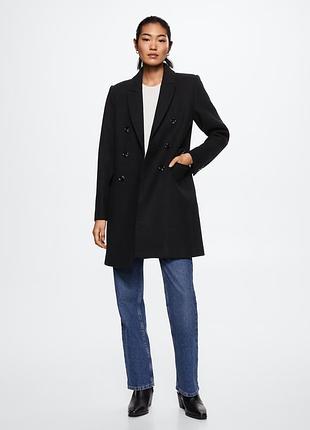 Стильне вовняне чорне пальто піджак розмір xs-s manuel ritz італія жакет