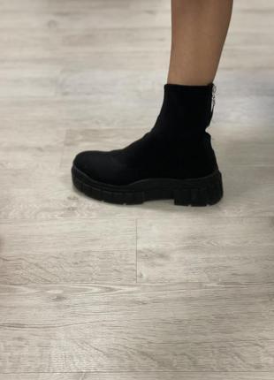Черные ботинки демисезон