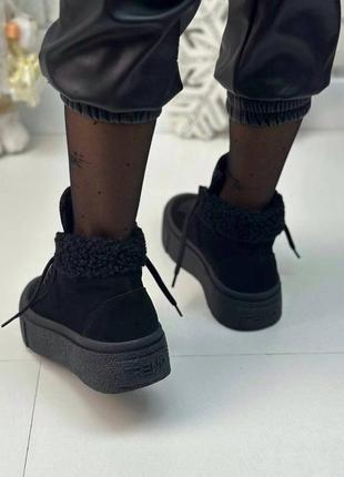 36-41 рр високі зимові кросівки на платформі натуральна шкіра/замша чорні, бежеві, капучино