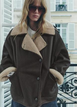 Дублянка zara коричнева