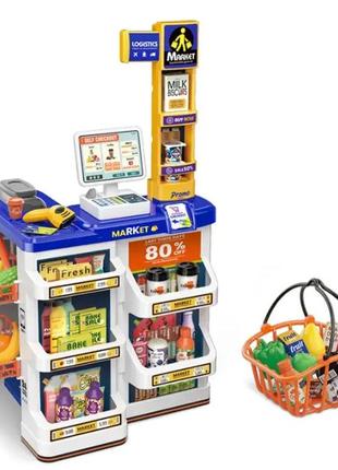 Детский магазин-супермаркет игрушечный 82 см 60 элементов (668-135)