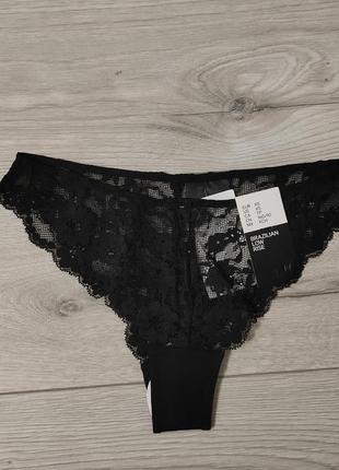 Трусики бразильяна hm мереживо xs