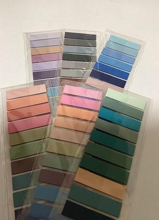 1200 шт. пастельні стікери закладки для книг напівпрозорі пластикові книжкові стікери