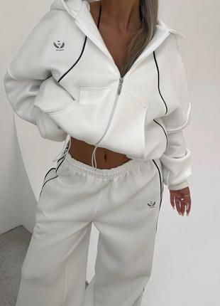 Спортивный костюм oversize, штаны на затяжках