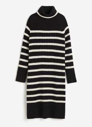 Hm теплое платье миди вязаное zara