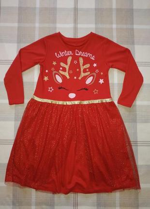 Новогоднее платье для девочки 6-7 лет