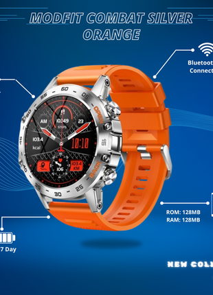 Смарт часы modfit combat silver orange