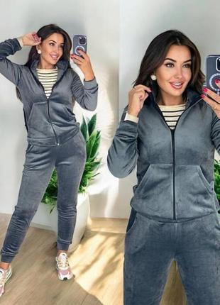 Женский спортивный костюм “велюр на флисе”
