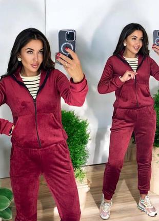 Женский спортивный костюм “велюр на флисе”