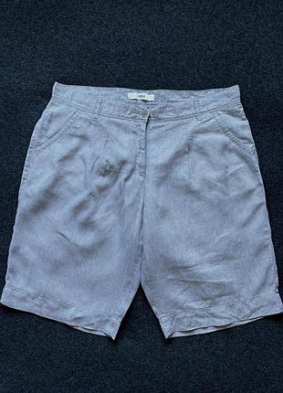 Серые, классические, льняные шорты brax